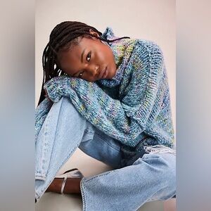 Free People Multicolor Cowl Neck Sweater